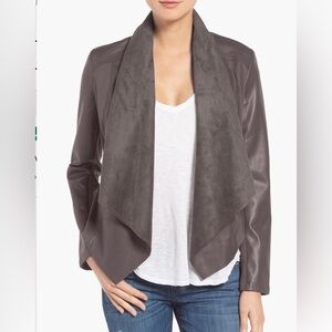 Kut from the Kloth Ana Faux Leather Drape Front Jacket
